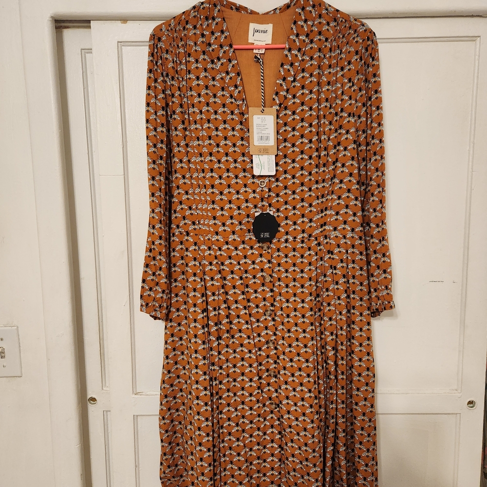 Joanie Clothing Bee Dress In Pumokin Spice (US14/UK18)